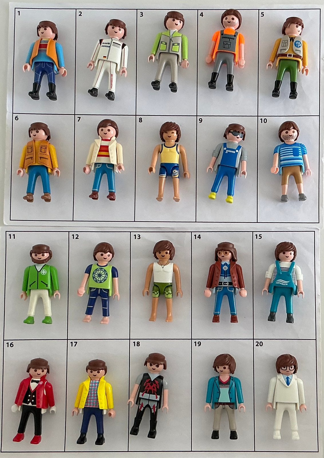 Playmobil mannen bruin haar (B), Ophalen of Verzenden, Gebruikt, Losse onderdelen, Figuren