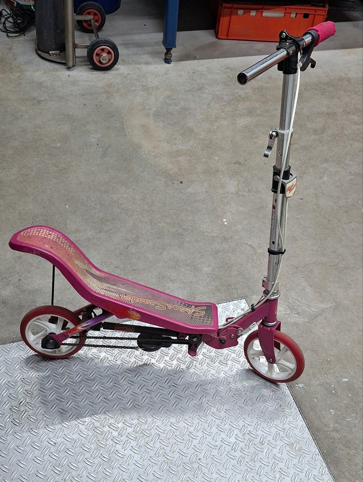 Space scooter kinder step roze, Ophalen, Gebruikt, Gewone step
