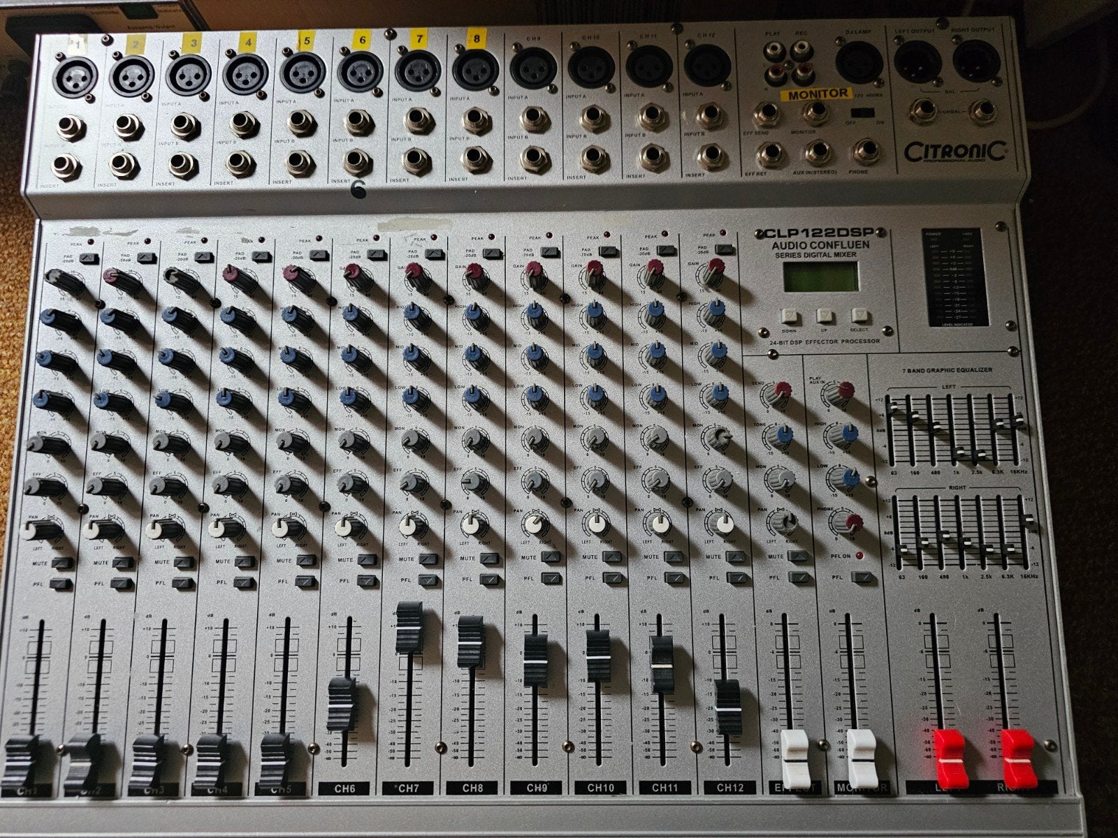 Te koop Citronic CLP122DSP actief mengpaneel 12 kanaals, Muziek en Instrumenten, Mengpanelen, Ophalen of Verzenden, Gebruikt, 10 tot 20 kanalen