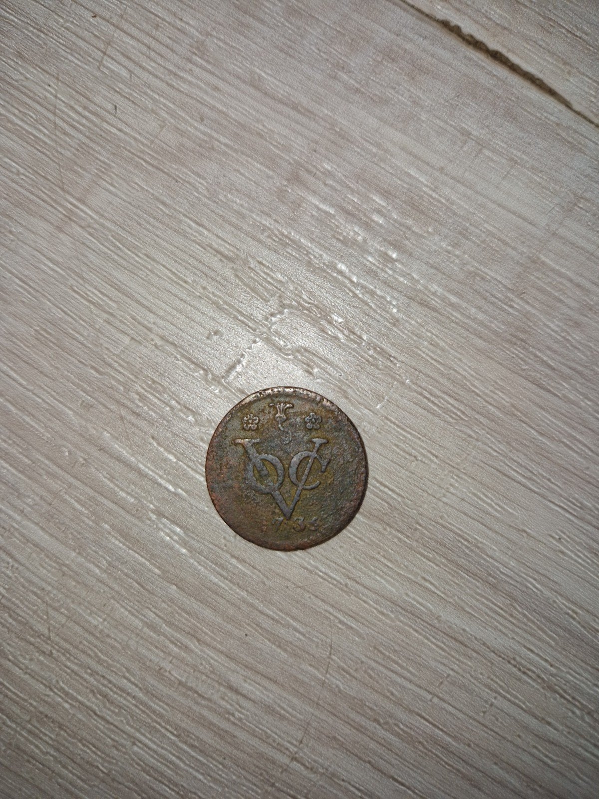 Koperen VOC Duit, Ophalen of Verzenden