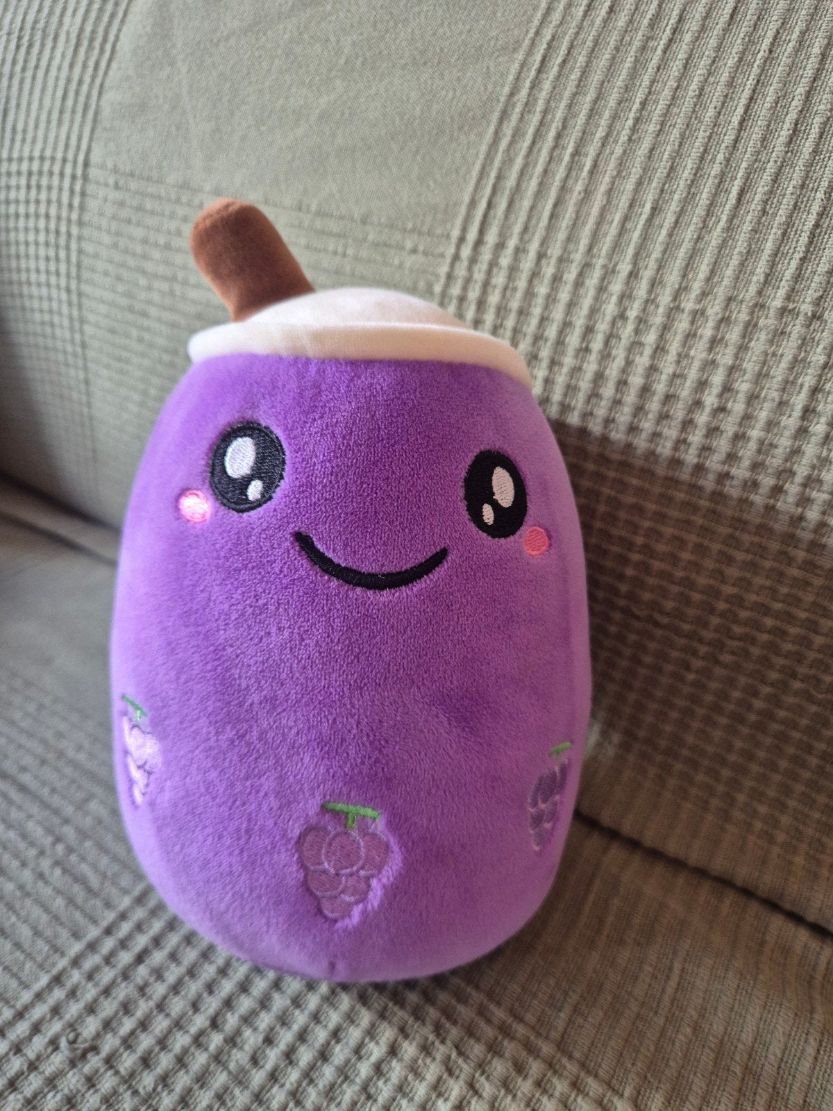 Leuke paarse bubble tea knuffel, Ophalen of Verzenden, Zo goed als nieuw, Paars, Overige typen