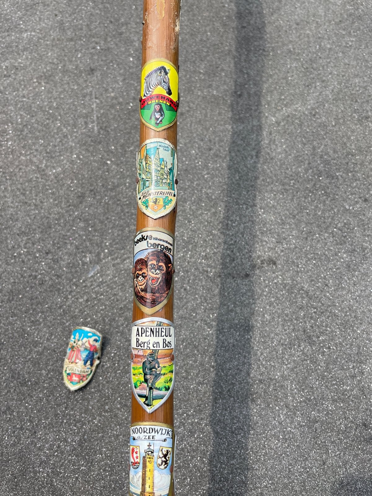 Wandelstok emblemen autotron enz, Diversen, Wandelstokken, Ophalen of Verzenden