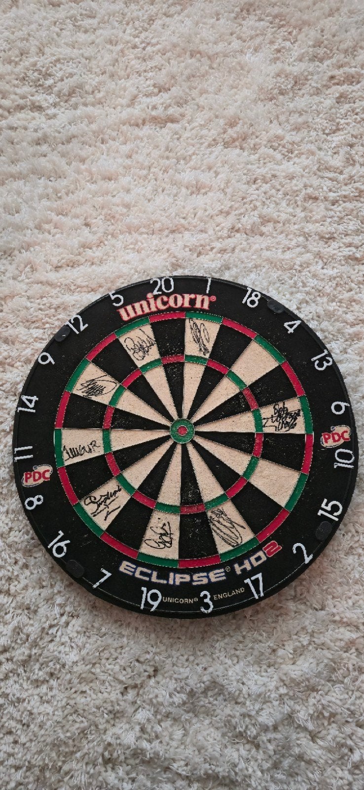 Gesigneerd Game Used PDC Dartbord - Uniek Collectors Item, Ophalen of Verzenden, Gebruikt, Dartbord