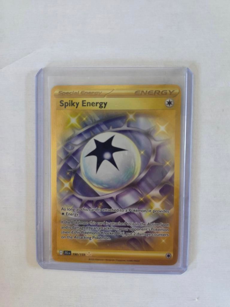Pokémon TCG Spiky Energy Gold Secret Rare Kaart, Ophalen of Verzenden, Zo goed als nieuw, Losse kaart, Foil