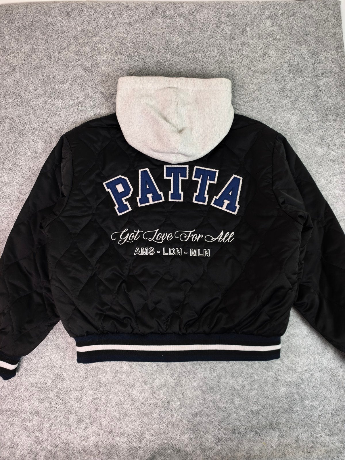 Patta Gewatteerd Bomberjack met Capuchon - Maat L, Maat 52/54 (L), Zwart, Ophalen of Verzenden, Patta