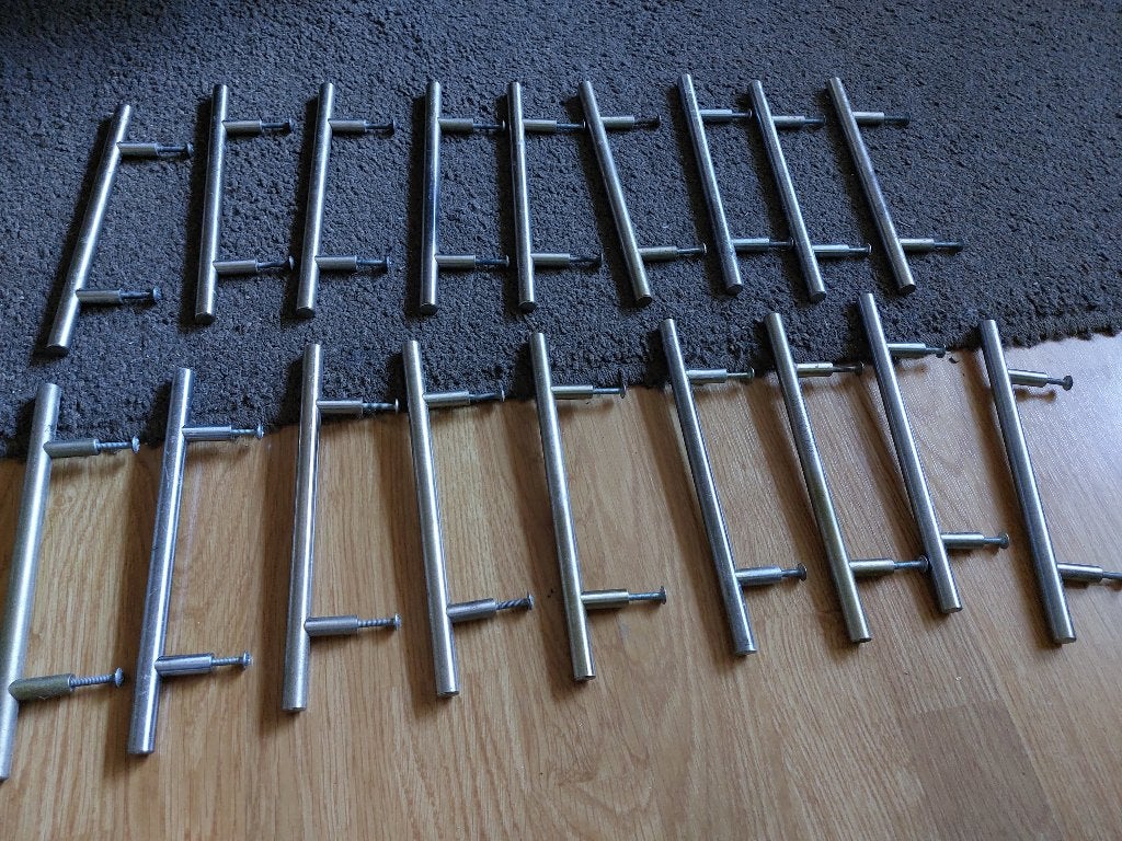 18 rvs deur grepen voor keuken kastjes, Ophalen of Verzenden, Zo goed als nieuw, Rvs, Klink of Kruk