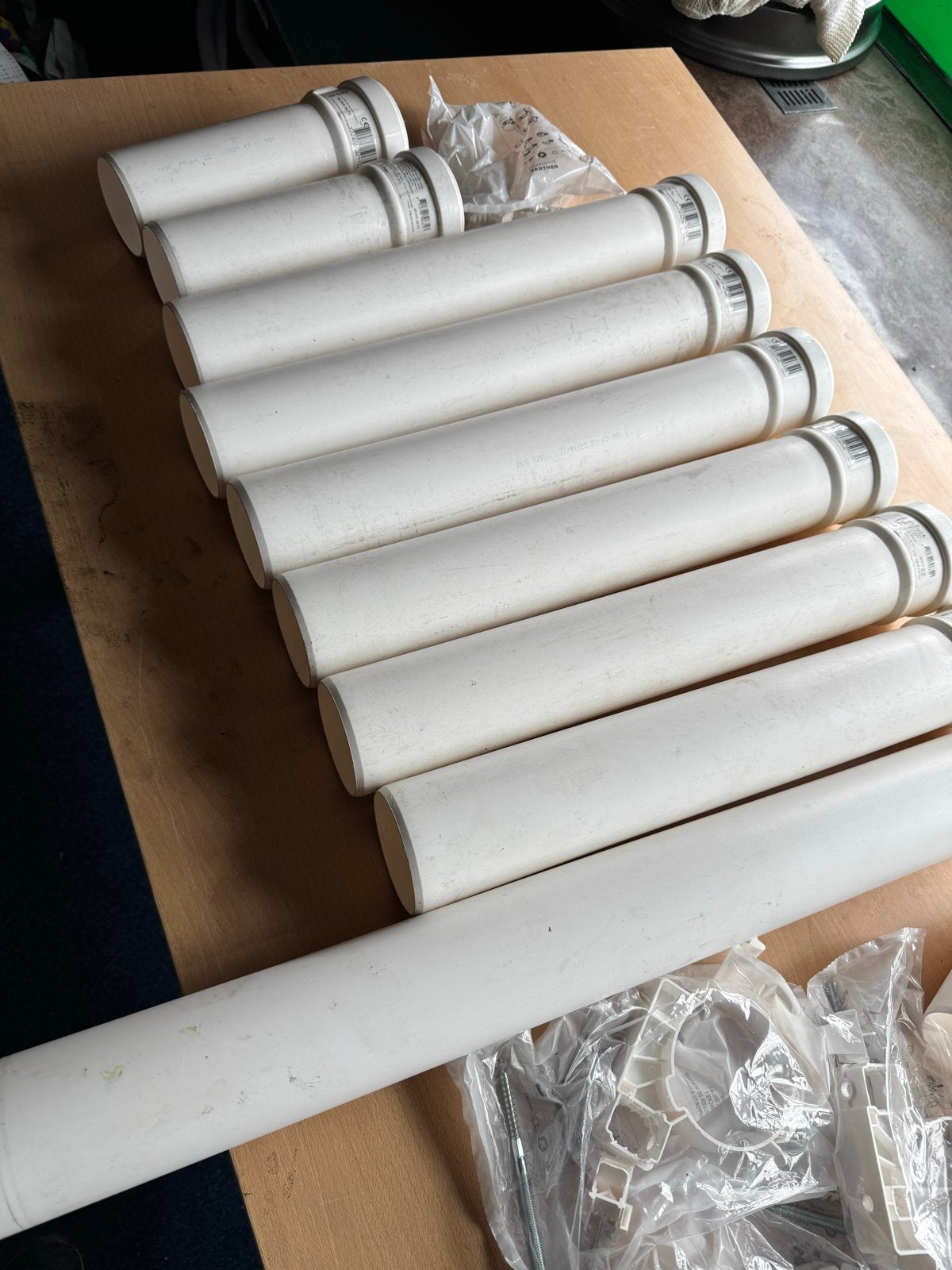 PP buizen 80mm diverse afmeting + beugels, Ophalen, 30 tot 80 cm, Gebruikt, Overige typen