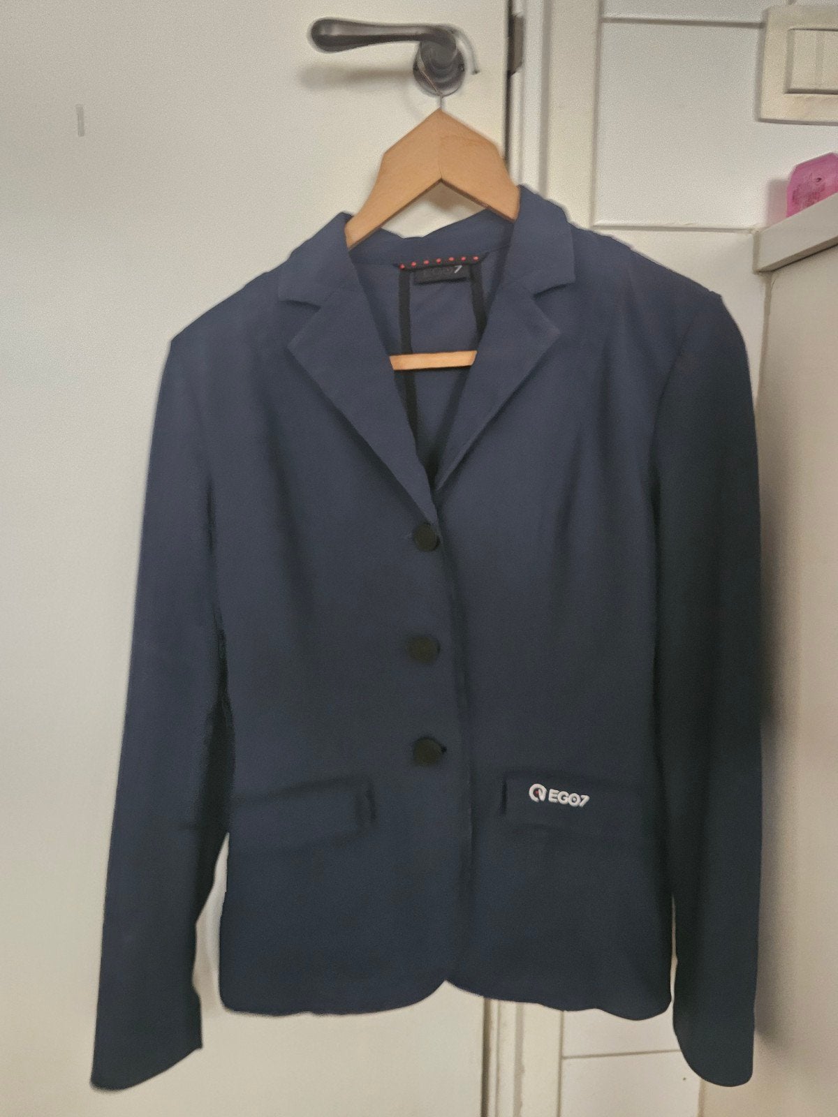 Elegante marineblauwe rijjas van EG07, Kleding | Dames, EG07, Ophalen of Verzenden, Zo goed als nieuw