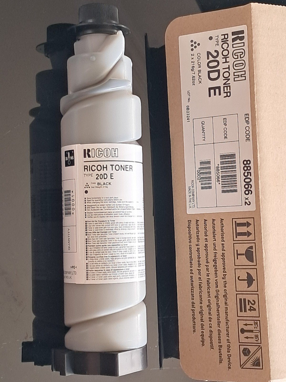 RICOH TONER TYPE 20D E   KLEUR ZWART, Ophalen of Verzenden, Nieuw, Toner