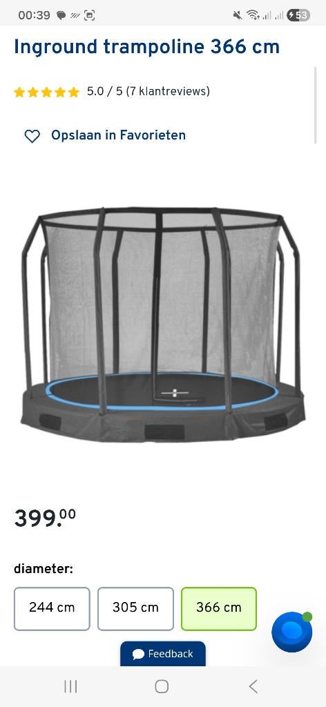 Trampoline, Ophalen, Nieuw