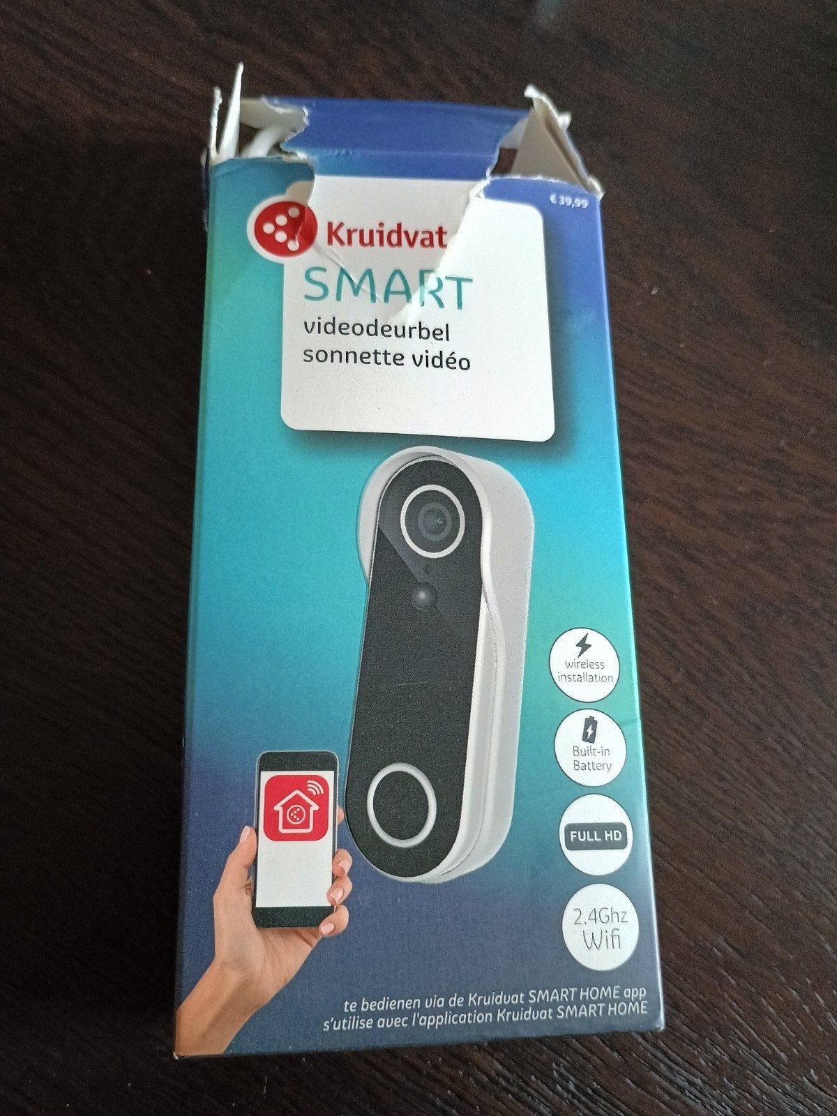 Kruidvat Smart Videodeurbel - Nieuw product, doos beschadigd, Ophalen of Verzenden, Bewegingsdetectiesensor, Nieuw, Draadloos