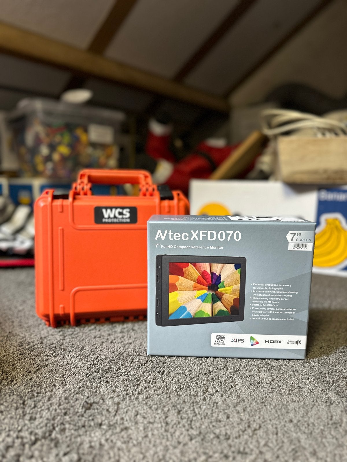 AVtec XFD070 7" Full HD Video Monitor met WCS Koffer, Ophalen of Verzenden, Zo goed als nieuw, Video