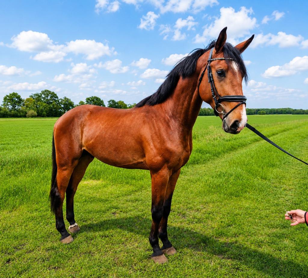 3 Jarige Springhengst V. NEVER LOSE, Dieren en Toebehoren, Paarden, Springpaard, Hengst, 3 tot 6 jaar, Onbeleerd