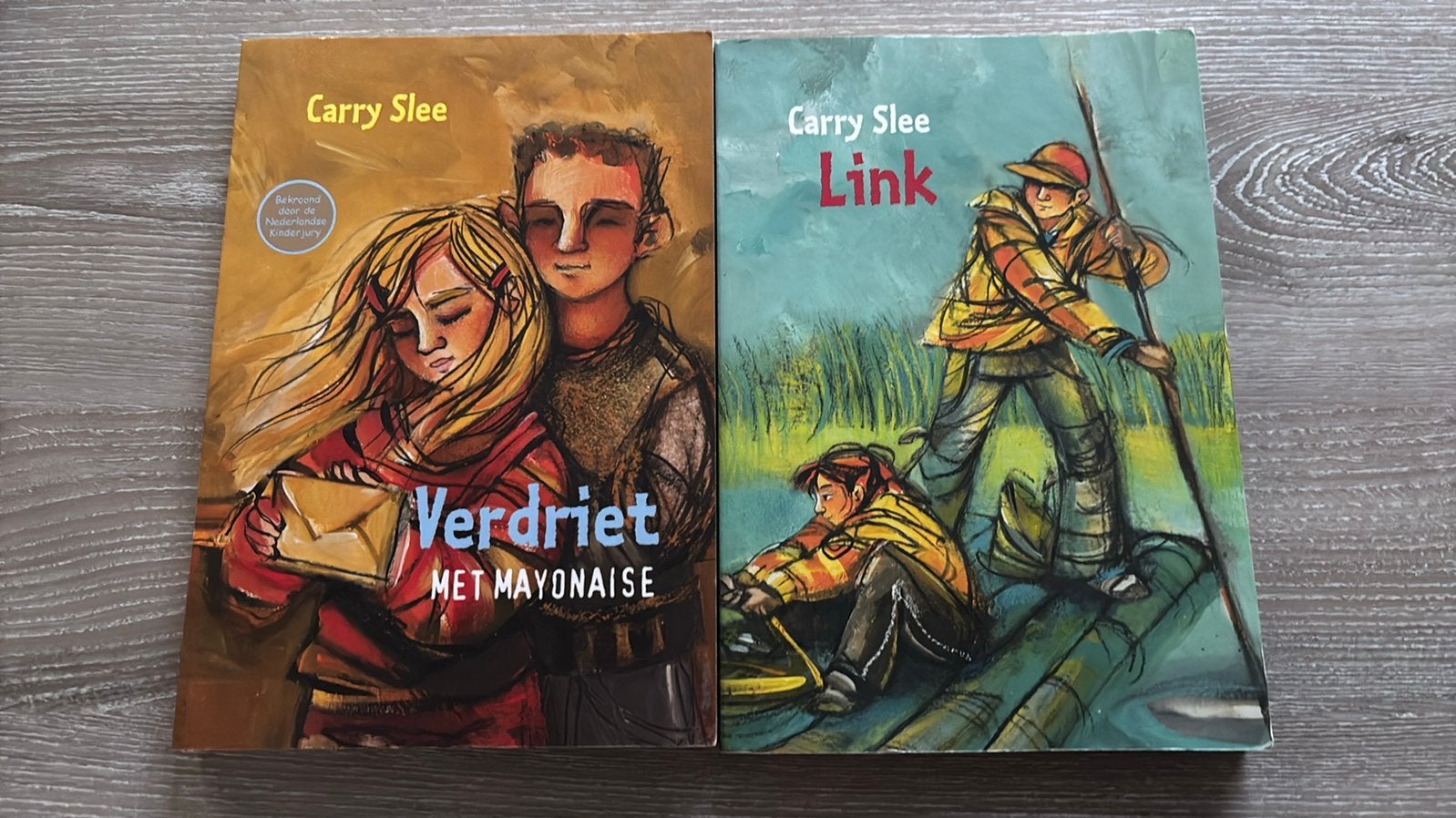 2x Carry Slee boeken; Link en Verdriet met mayonaise, Ophalen of Verzenden, Zo goed als nieuw, Non-fictie