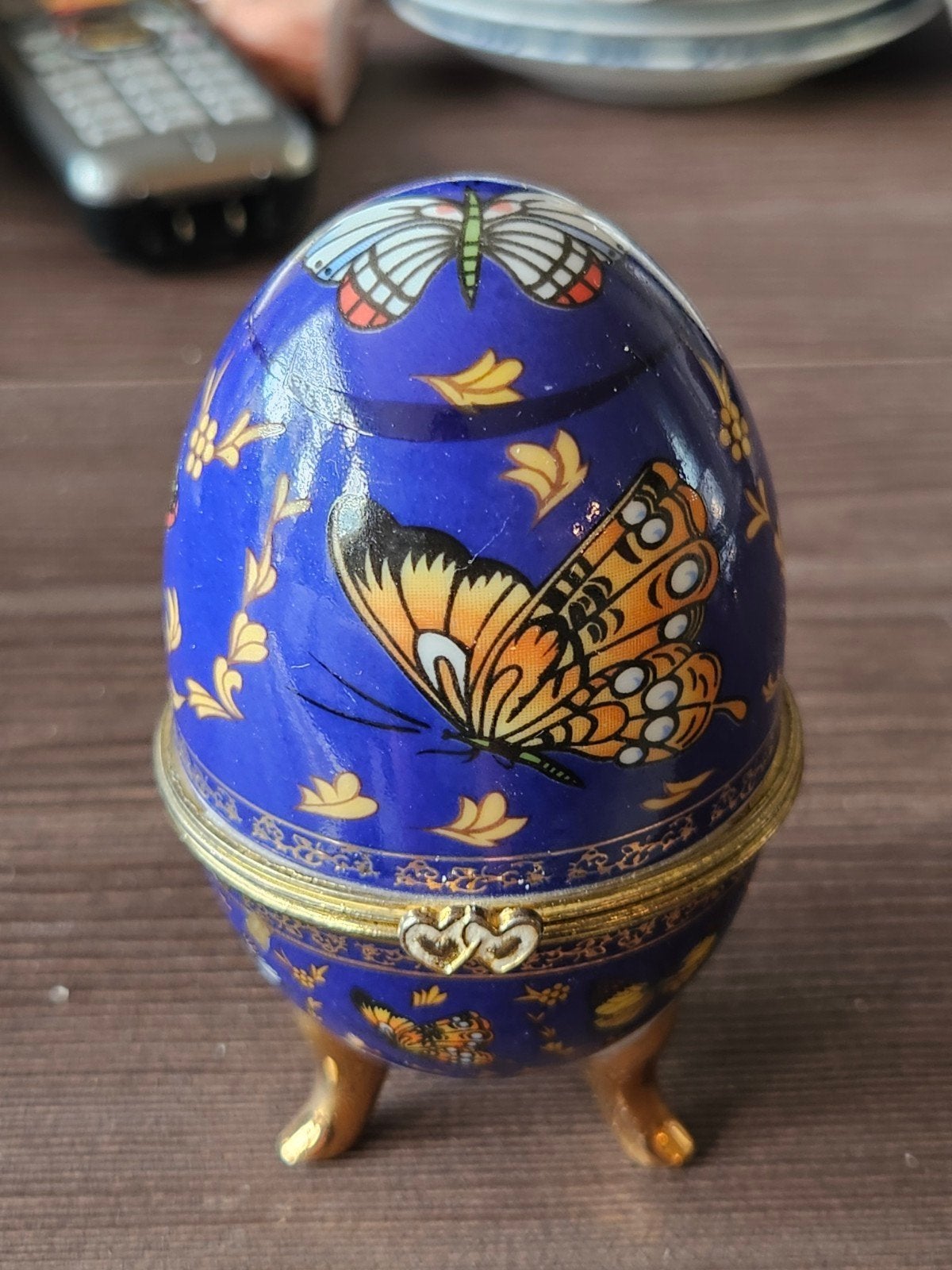 Fabergé-stijl ei met vlinders, Ophalen of Verzenden