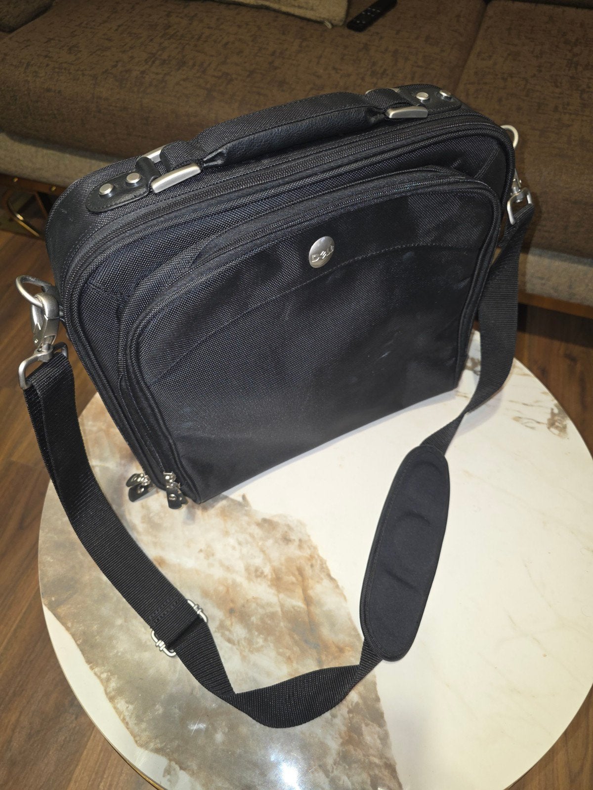 Zwarte laptoptas met schouderband, Ophalen of Verzenden, Gebruikt, Zwart, Overige merken
