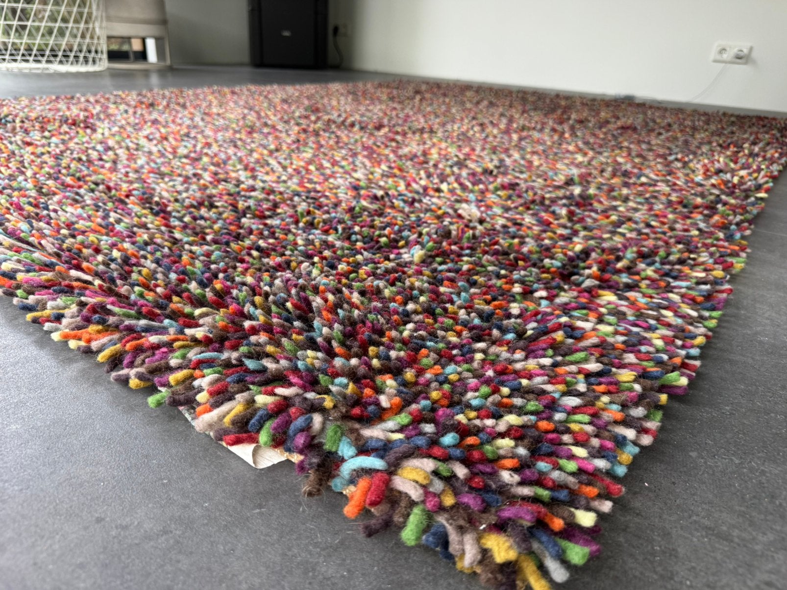 IKEA ÖRSTED vloerkleed 170  240 cm – kleurrijk en hoogpolig, Ophalen, 150 tot 200 cm, 200 cm of meer, Zo goed als nieuw