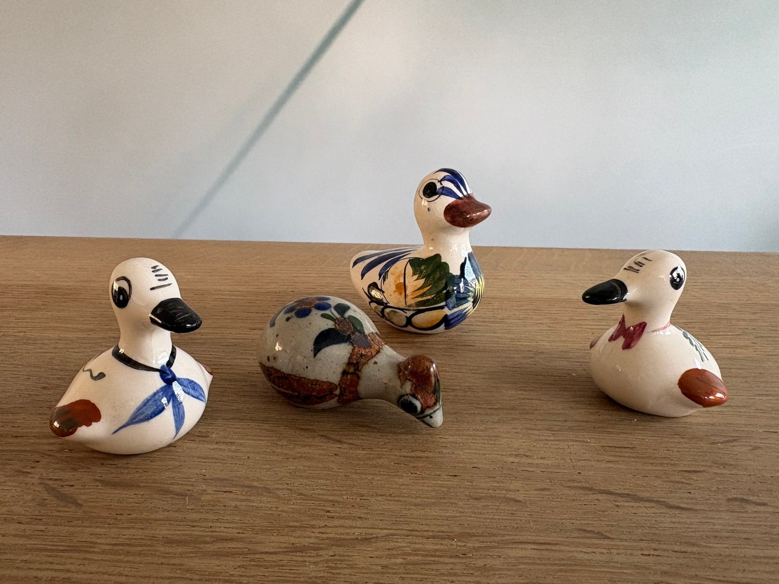 4 mooie vintage Mexicaanse Tonala eenden, Ophalen of Verzenden, Zo goed als nieuw, Dier