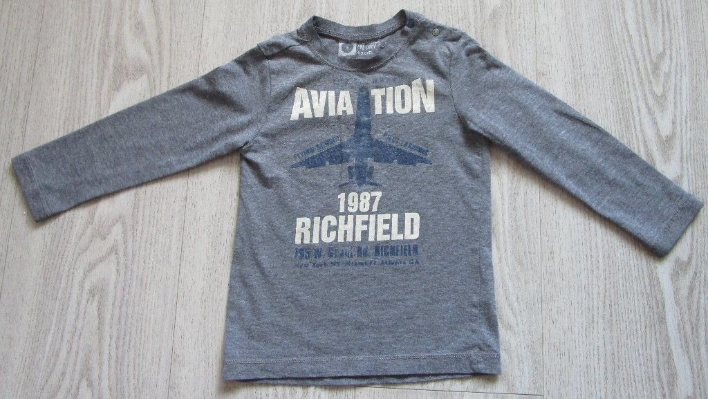 Noppies N'DRY Aviation Longsleeve – Grijs | Maat 92, Gebruikt, Ophalen of Verzenden, Shirt of Longsleeve, Jongen