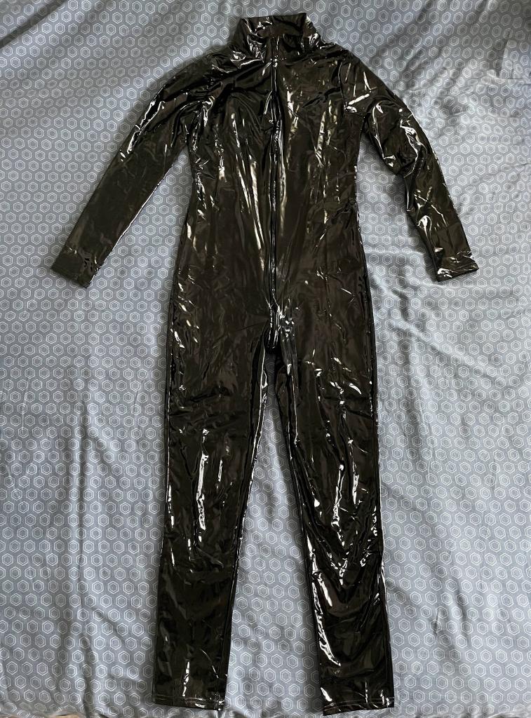 Olieglanzend stretch PVC jumpsuit/catsuit L/XL 42, Kleding | Dames, Onbekend, Ophalen of Verzenden, Nieuw