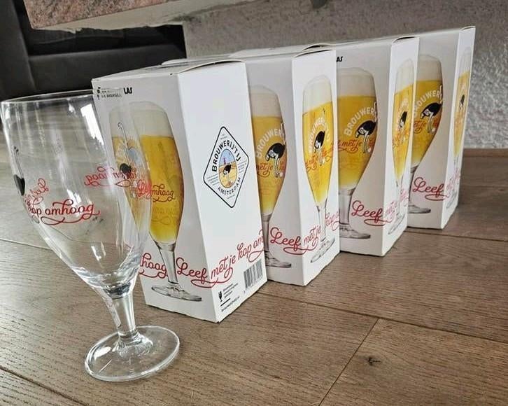 Brouwerij 't IJ bierglazen - Set van 10, Nieuw, Ophalen of Verzenden, Overige merken, Glas