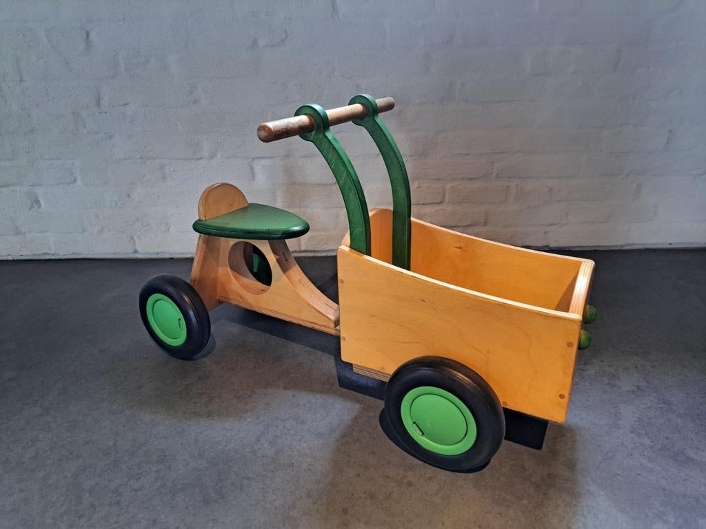 Van Dijk Toys Bakfiets - Groen - Prima Staat, Ophalen, Zo goed als nieuw, Duwvoertuig
