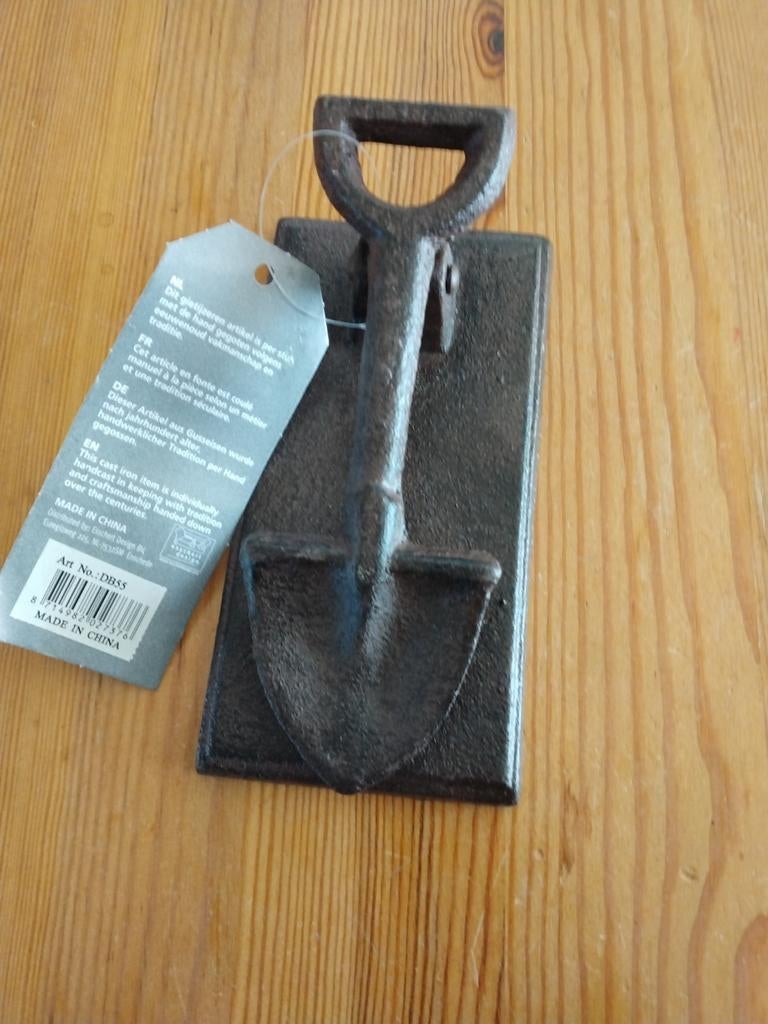 Deurklopper spade gietijzer bruin, Antiek en Kunst, Antiek | Gereedschap en Instrumenten, Ophalen