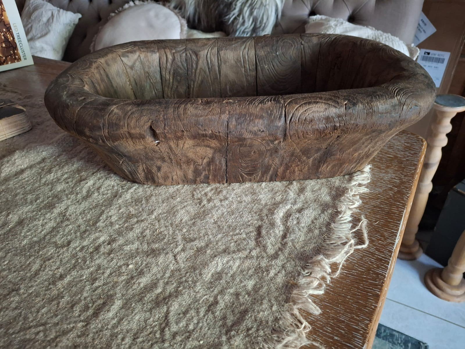 Antieke houten trog - Rustieke decoratie, Ophalen