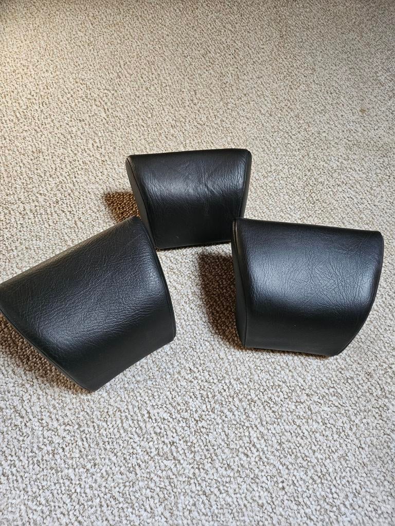 3 originele lederen hoofdsteunen achterbank Peugeot 307, Ophalen of Verzenden, Gebruikt, Peugeot