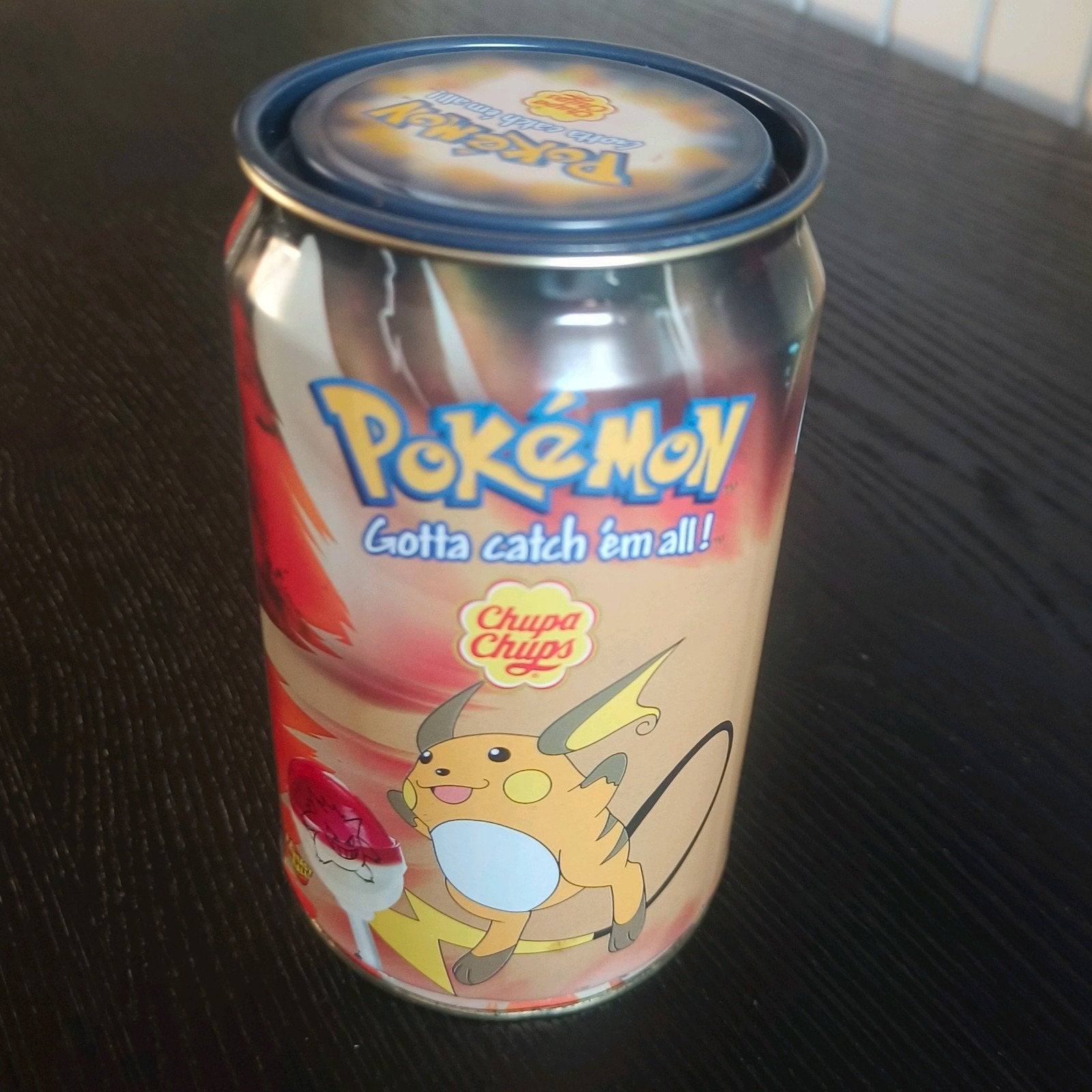 Vintage Pokémon Chupa Chups blik - Jolteon/Raichu, Ophalen of Verzenden, Gebruikt, Overige typen