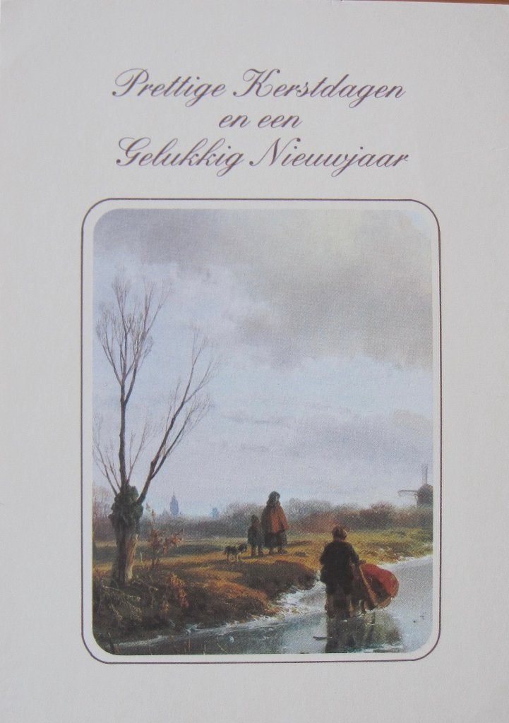 Kerst - winterlandschap van Andreas Schelfhout, Verzenden, 1980 tot heden, Gelopen, Overige thema's