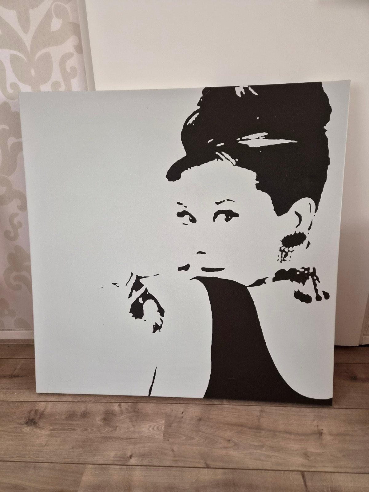 Schilderij Audrey Hepburn Canvas, Huis en Inrichting, Woonaccessoires | Schilderijen, Tekeningen en Foto's, Ophalen, Zo goed als nieuw