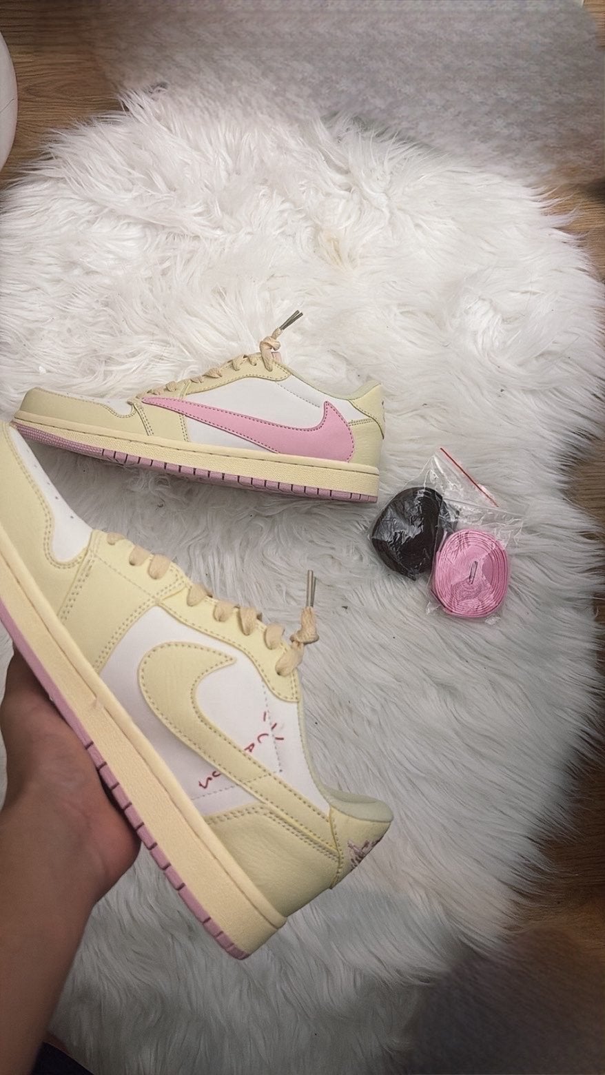 Travis Scott x Air Jordan 1 Low OG SP Pink/Beige Maat 44, Overige kleuren, Nieuw, Ophalen of Verzenden, Sneakers of Gympen