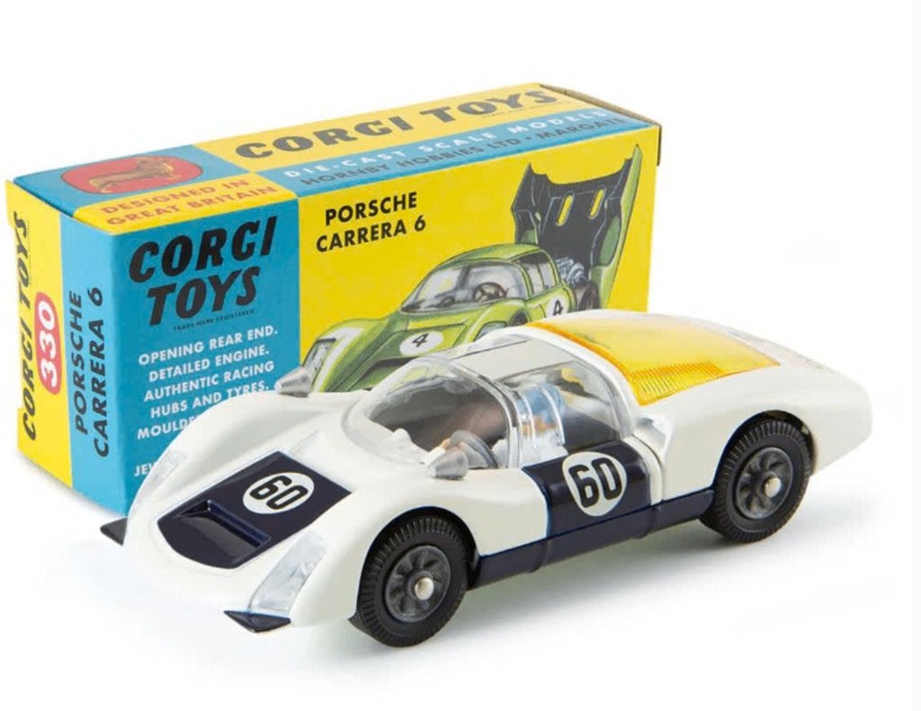 Porsche Carrera 6 blauw / wit schaal 1/43 CORGI NEW ref. 330, Verzenden, Nieuw, Auto, Corgi