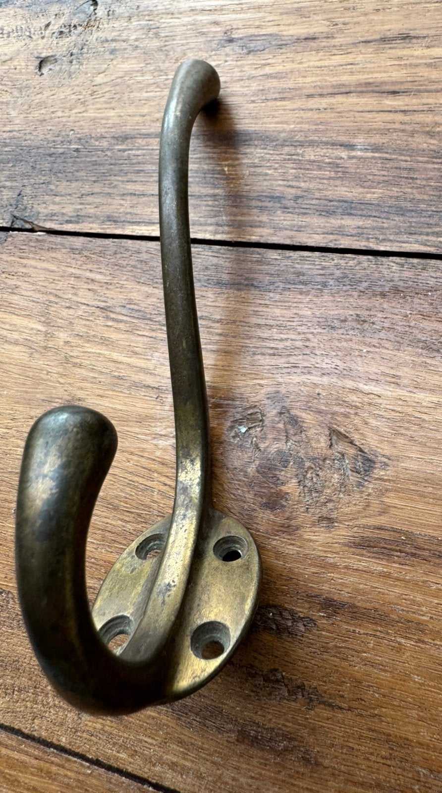 Messing Kapstokhaak – Art Nouveau / Jugendstil (16 cm), Huis en Inrichting, Ophalen of Verzenden, Gebruikt, Wandkapstok, Minder dan 100 cm