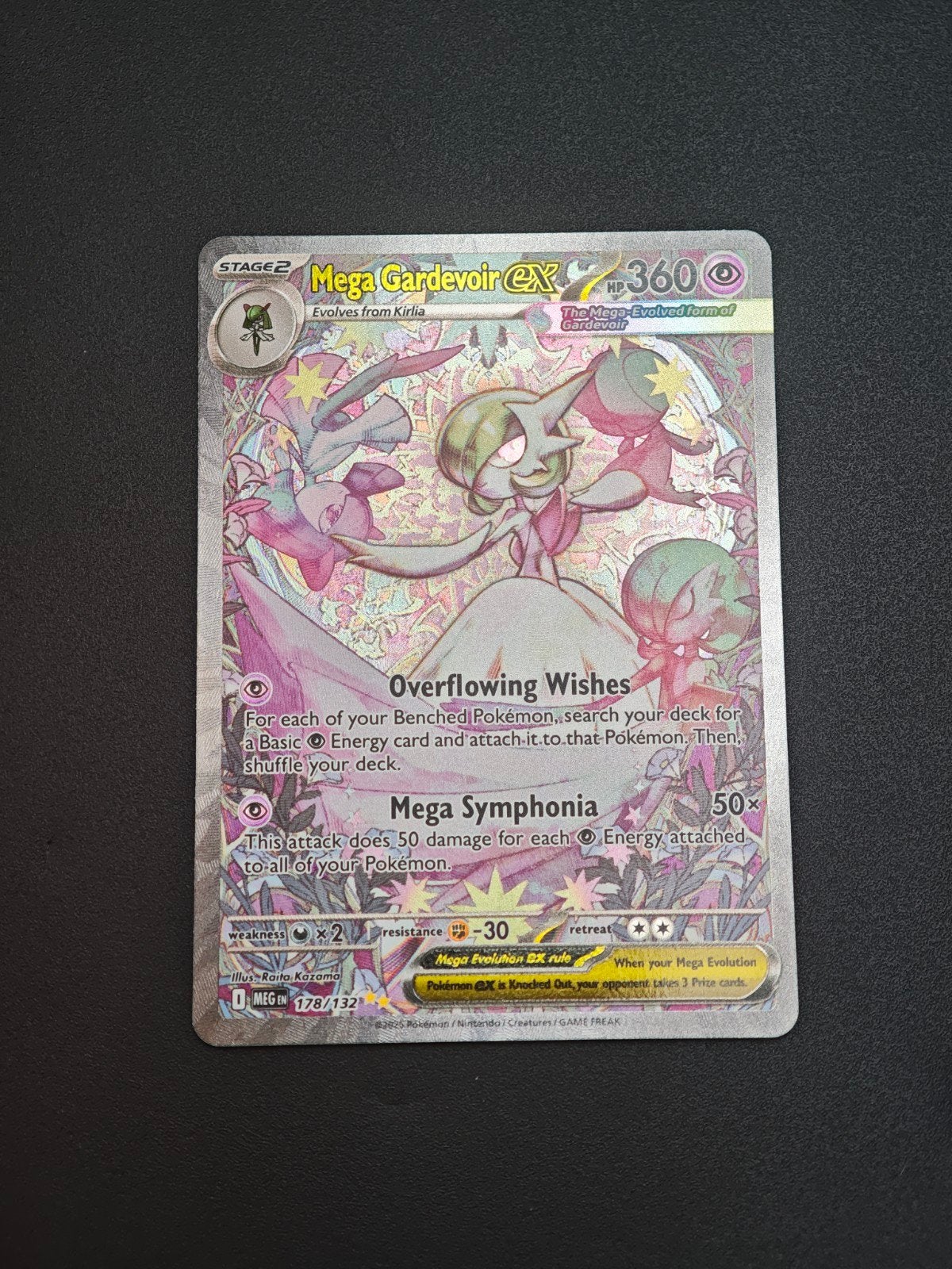 Mega Gardevoir EX 178/132 mega evolution, Ophalen of Verzenden, Zo goed als nieuw, Losse kaart