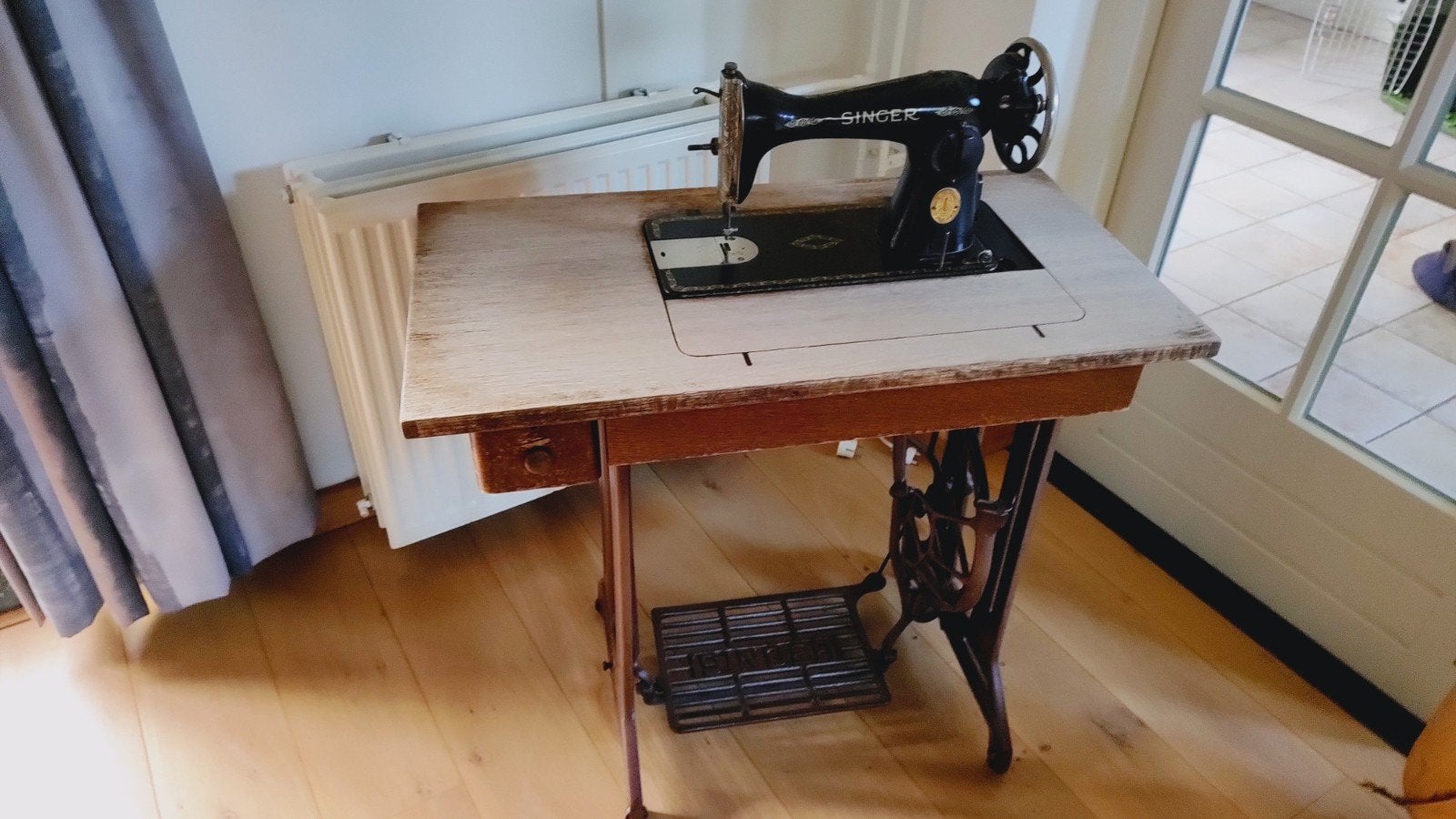 traditionele Singer naaimachine, Antiek en Kunst, Ophalen