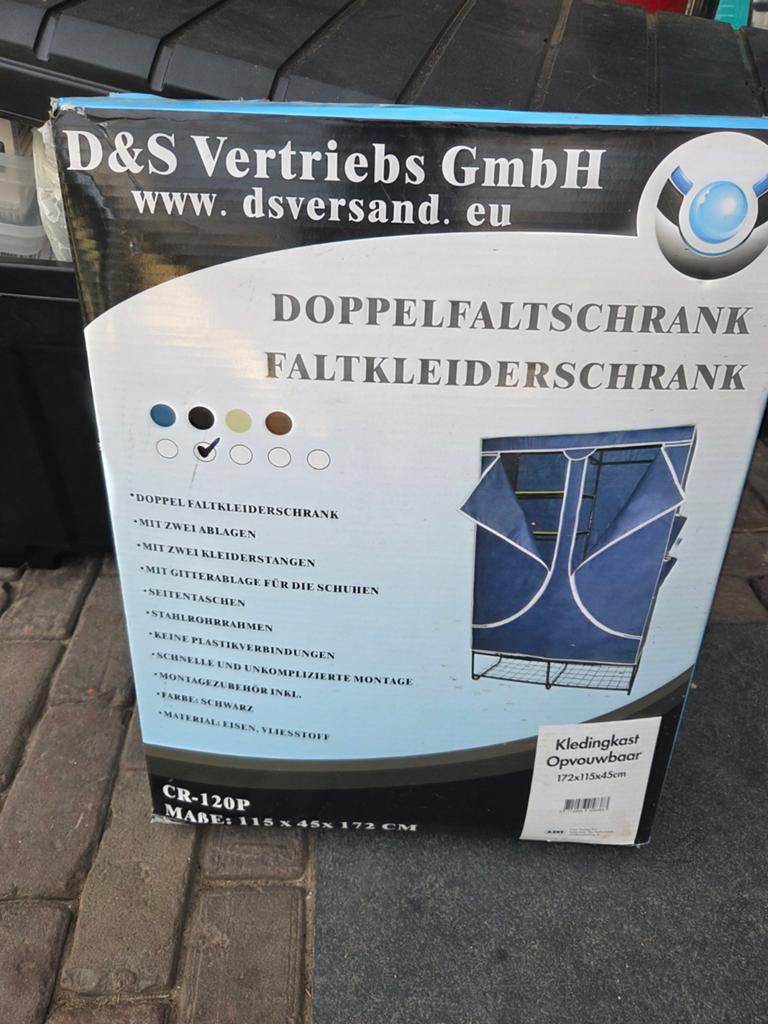 D&S Vertrieb GmbH Dubbele Opvouwbare Kledingkast, Caravans en Kamperen, Ophalen of Verzenden, Nieuw
