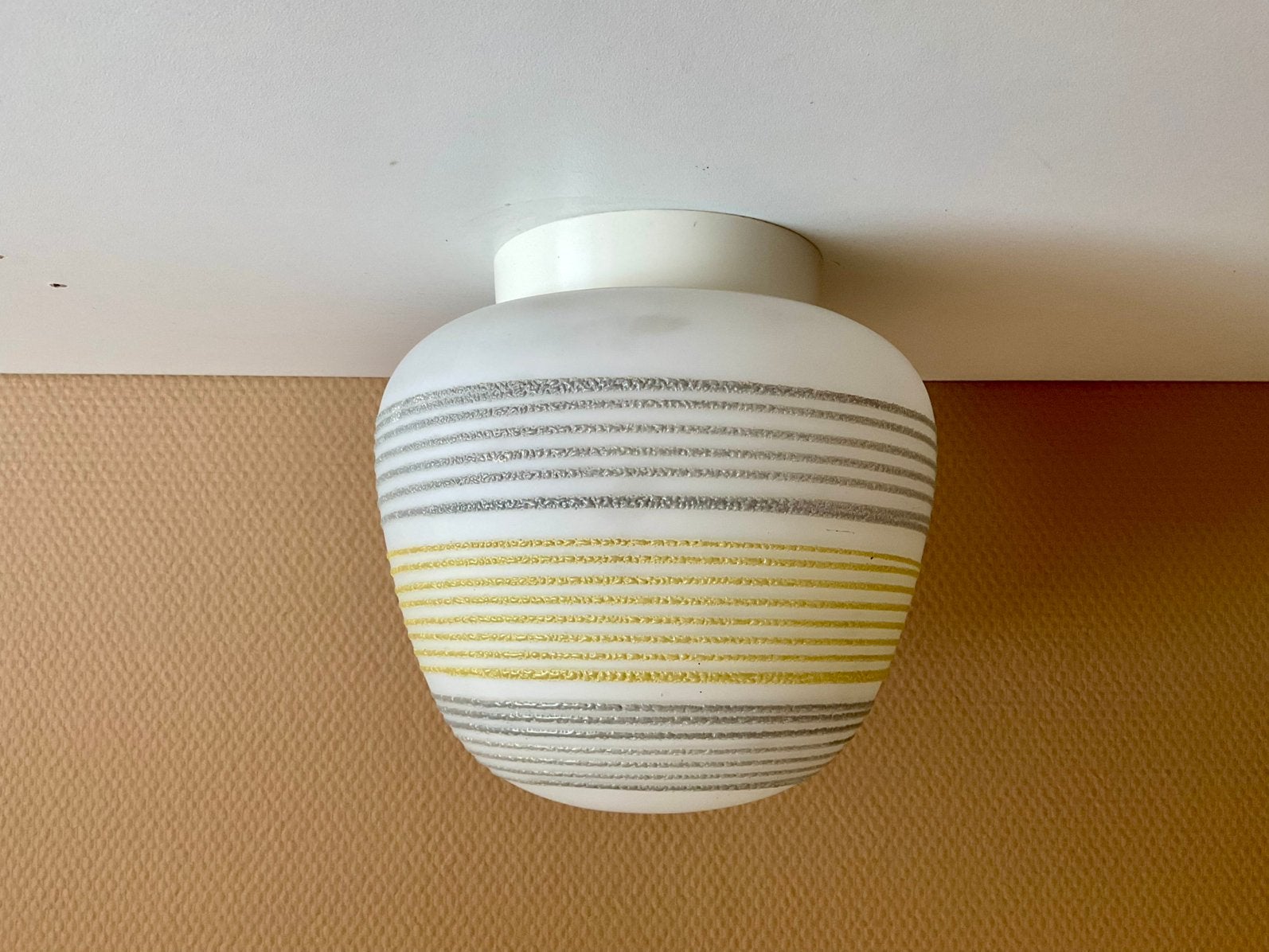 Stijlvolle plafondlamp uit de jaren 60 van Philips -, Gebruikt, Meerkleurig, Glas, Plafondlamp