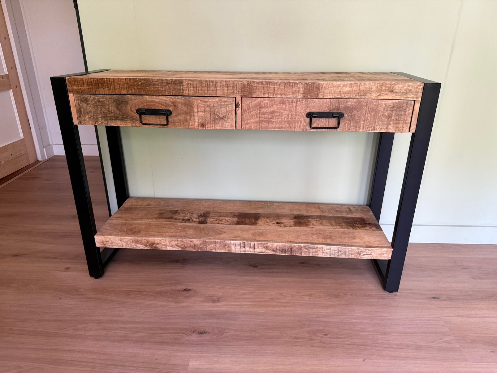 Mangohout side table 76 x 35 x 115, Ophalen, Gebruikt, 100 tot 150 cm, 25 tot 50 cm