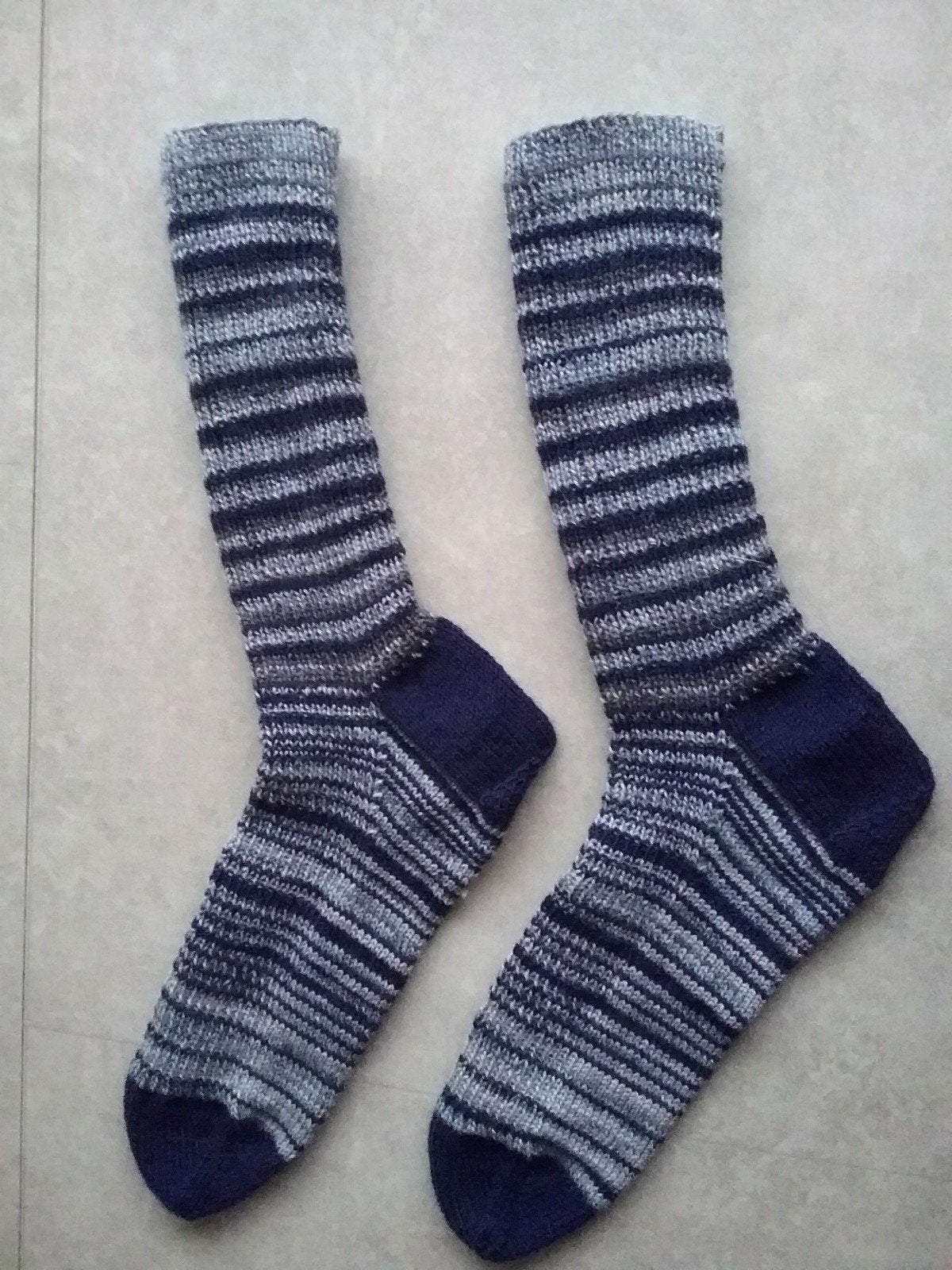 Prachtige nieuwe handgebreide warme dikke sokken,maat 45/46, Ophalen of Verzenden, Nieuw, Overige maten, Blauw