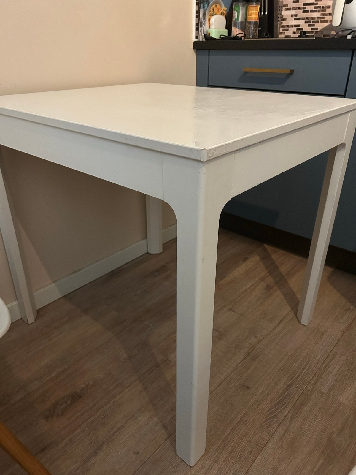 Witte uitschuifbare IKEA tafel (80-120 cm), Ophalen, Gebruikt, 100 tot 150 cm, Vier personen