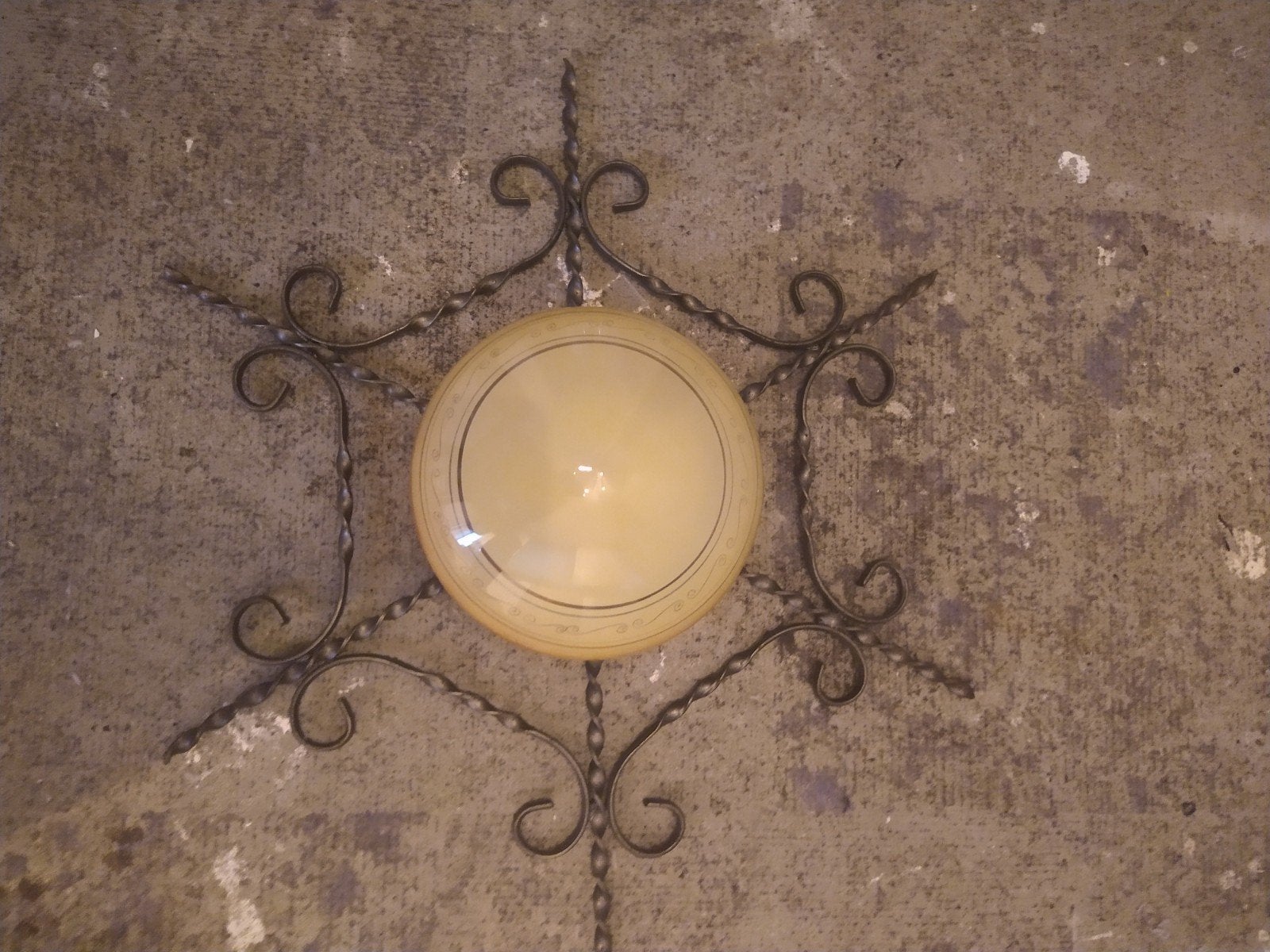 Plafondlamp, Ophalen, Zo goed als nieuw, Glas