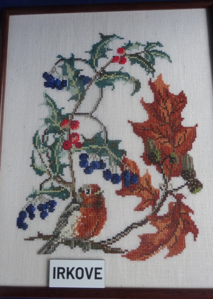 VOGELS GEBORDUURD IN LIJST * Roodborst en Vink *, Verzenden, Textiel, Nieuw, Overige typen
