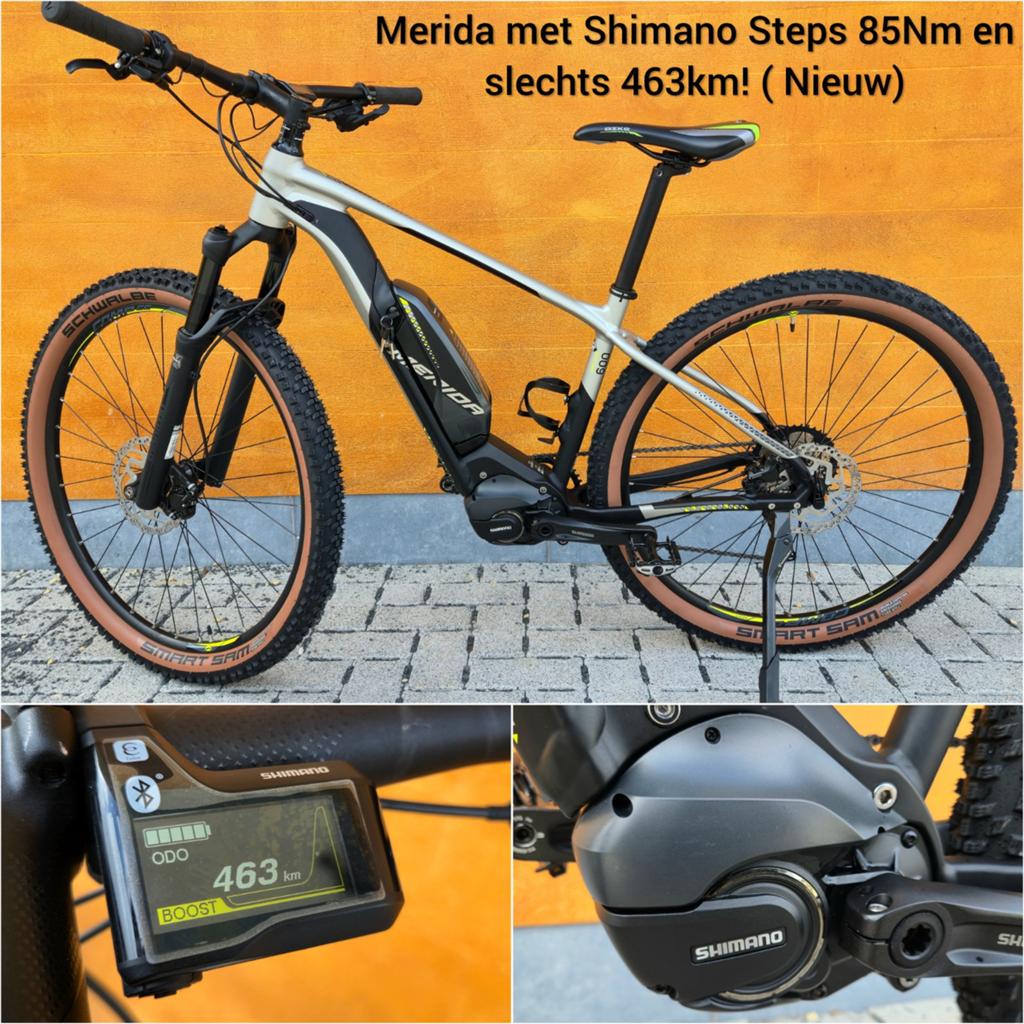 E MTB Merida E Big Nine 600 85Nm 29" 504Wh 25&45km/u 2022, Fully, Ophalen, Zo goed als nieuw, Overige merken
