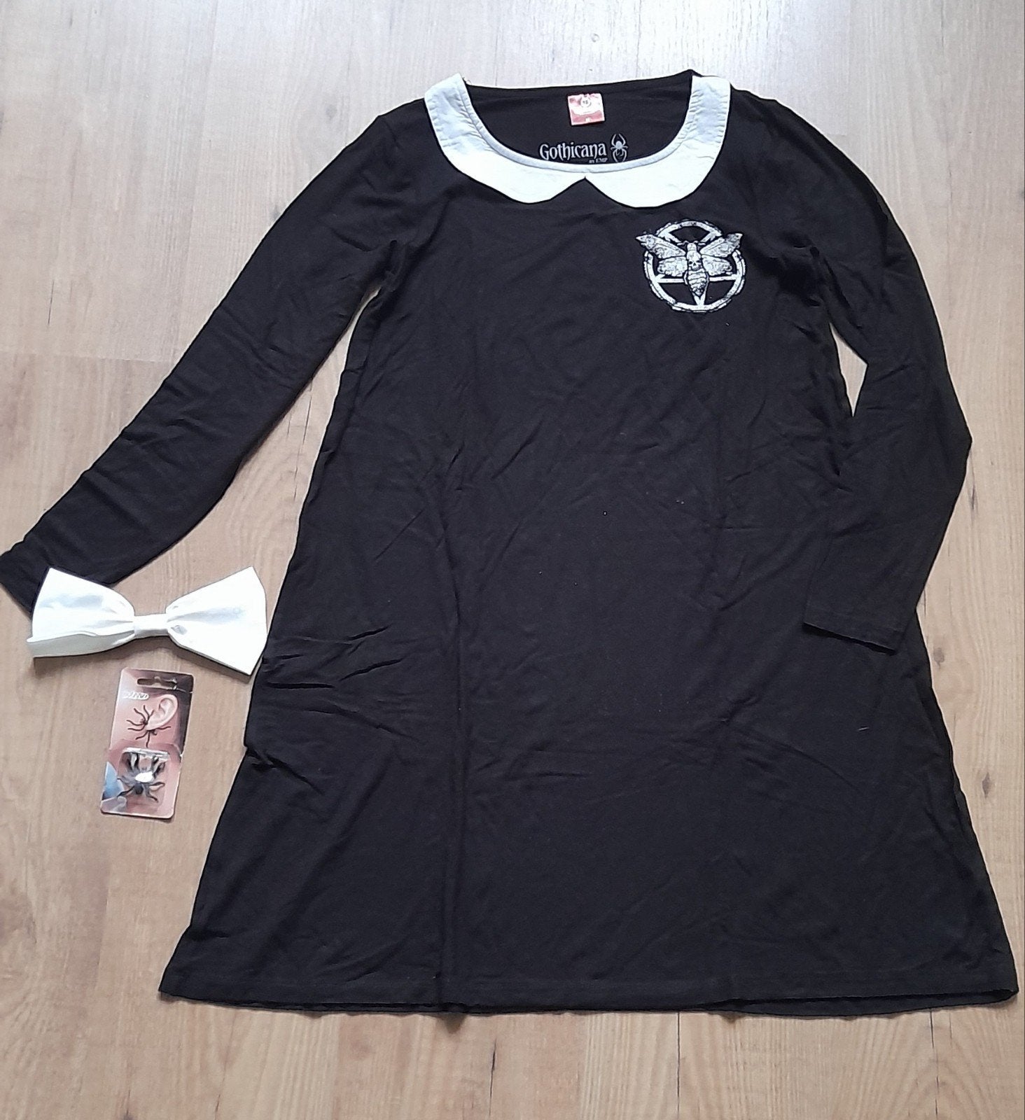 Horror Girl Gothicana Halloween Jurk met Accessoires M, Ophalen of Verzenden, Zo goed als nieuw, Maat 38/40 (M), Halloween