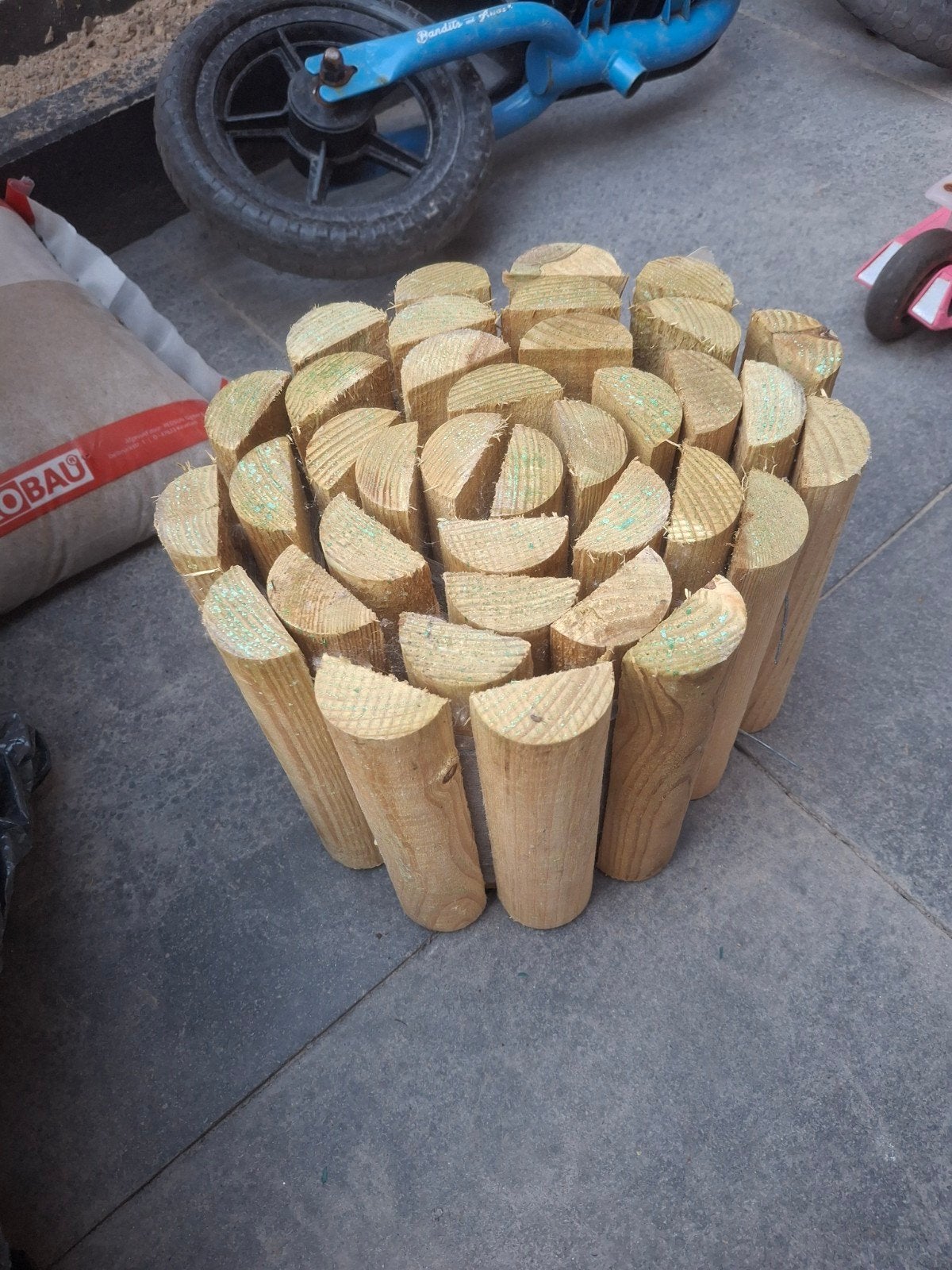 Houten borderrol voor tuin, Tuin en Terras, Bielzen en Borders, Ophalen, Nieuw, Hout, Biels
