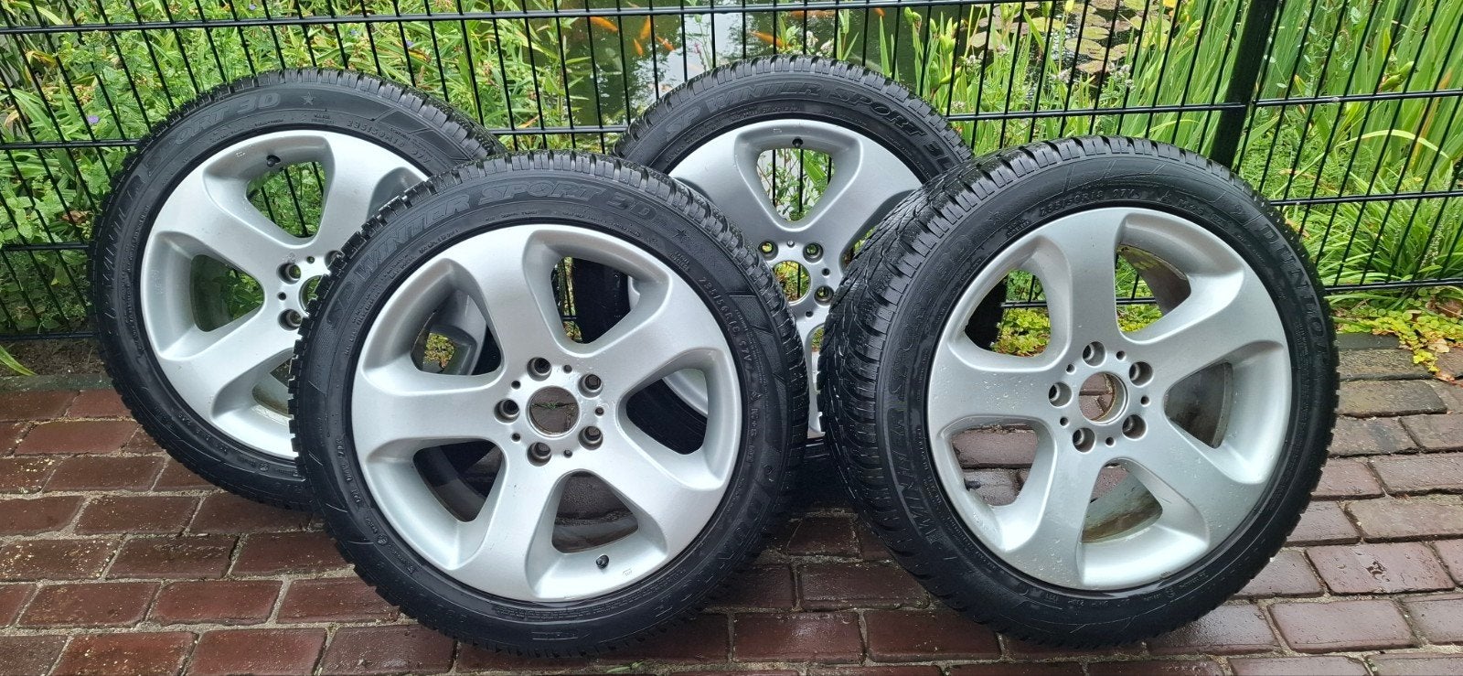 BMW X3 Winterbandenset met Dunlop Wintersport 3D 235/50 R18, Ophalen, 18 inch, Gebruikt, Banden en Velgen