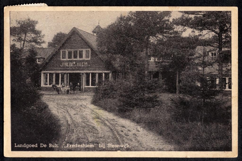 Steenwijk, Landgoed De Bult Fredeshiem., Verzamelen, Ophalen of Verzenden, 1940 tot 1960, Gelopen, Overijssel