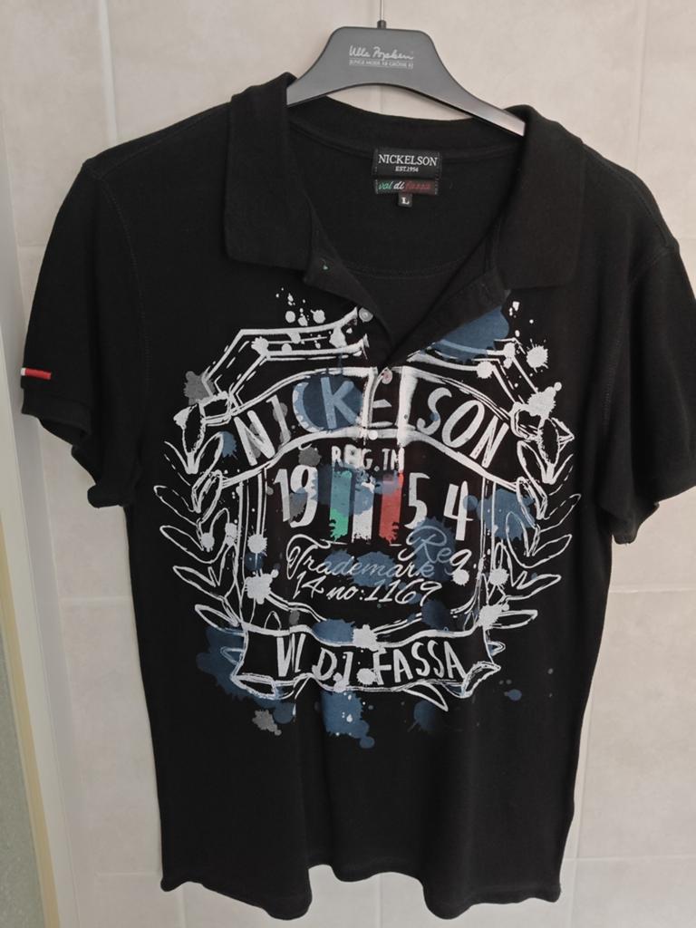 Nickelson polo shirt maat L zwart nieuw, Ophalen of Verzenden, Nieuw, Zwart